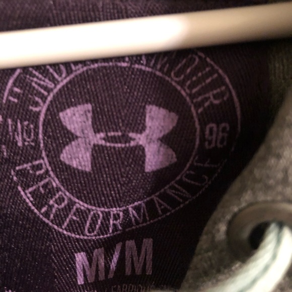Gray Under Armour Distressed Look Hoodie W Medium - Picture 3 of 4